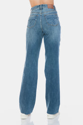 Judy Blue High-Waist Tummy Control Raw Hem Straight Jeans